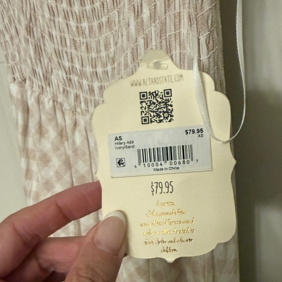 Altar'd State Ivory and Sand Dress - Picture 2 of 2